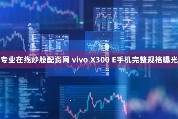 专业在线炒股配资网 vivo X300 E手机完整规格曝光